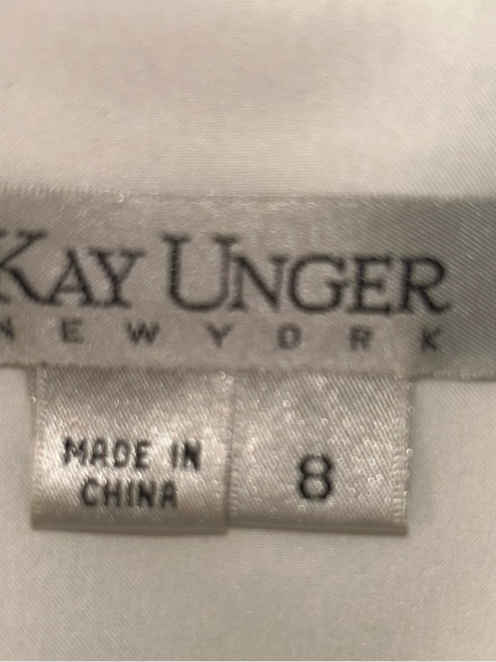 Kay Unger NY Ivory Satin Wrap Dress Size 8 Cocktail Wedding Guest - Picture 5 of 8